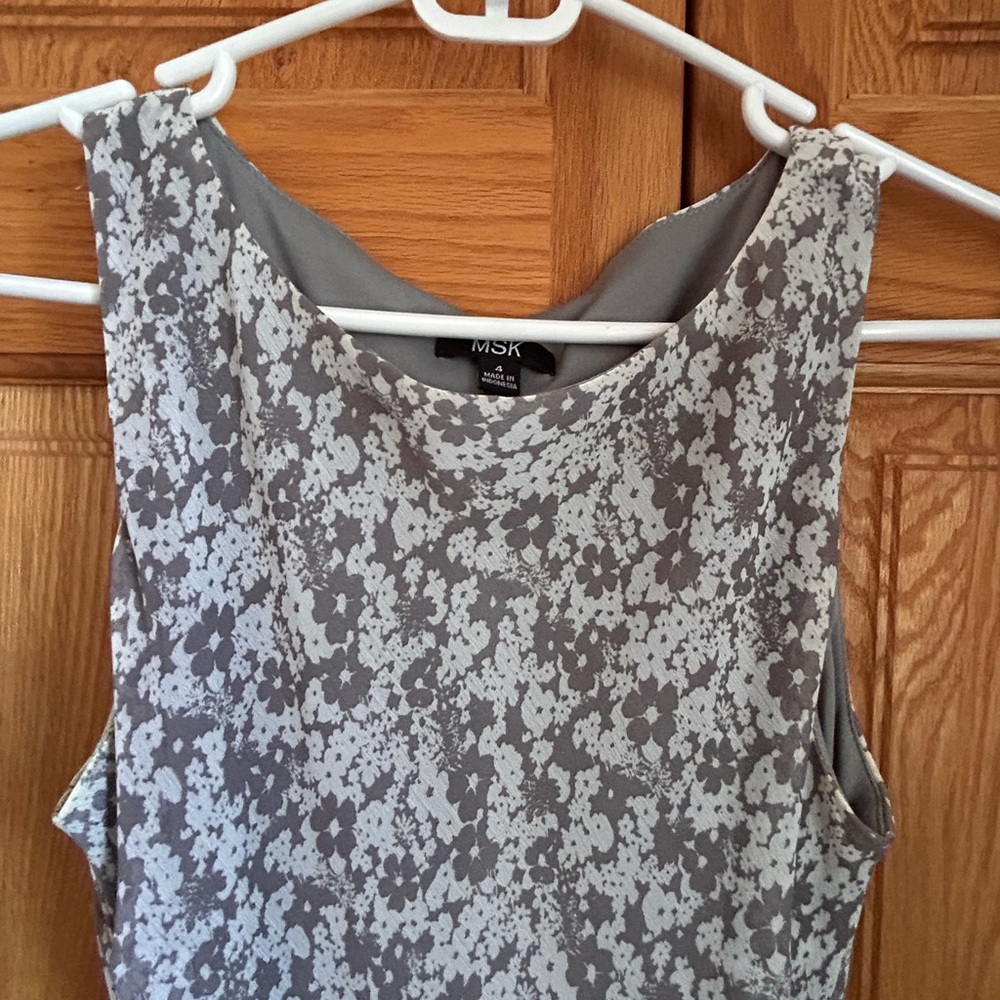 MSK Gray Floral Maxi Dress - Picture 3 of 6